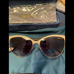 Ladies metal cat eye GG sunnies